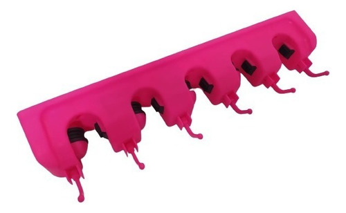 Rack Organizador Escobas Colgador De Escobas Soporte Escobas Color Fucsia