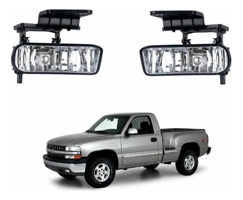 Faro Auxiliar Silverado 1999 2000 2001 2002 Par Con Foco