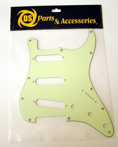 Ds Pickguard Stratocaster Color Verde   3-capas 11 Agujeros 