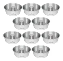 Comprar Jogo 10 Unds Formas Assadeira Bolo Pudim Redonda Tubo N 20