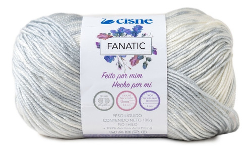 Imagen 7 de 10 de Lana Cisne Fanatic Sedificado 100% Acrílico Ovillo X 100 Gs