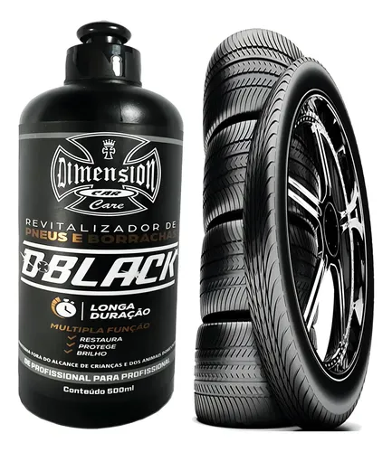 Revitalizador Líquido Pneus Preto Dimension Car Care DBlack 500ml