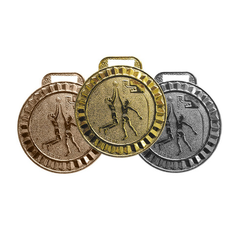 Kit 30 Medalhas Metal 45mm Basquete - Ouro Prata Bronze