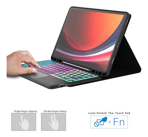Heapao Galaxy Tab S9+/s9 Más Una Caja De 12.4 Pulgadas Con T
