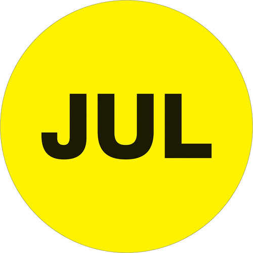 Etiqueta Me Año  Jul  Circulo 2  Amarillo Fluorescente 500 1