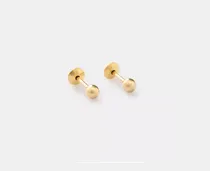 Comprar Aretes Topos Oro 18k Bola 3mm Bebe Clásicos Joyería
