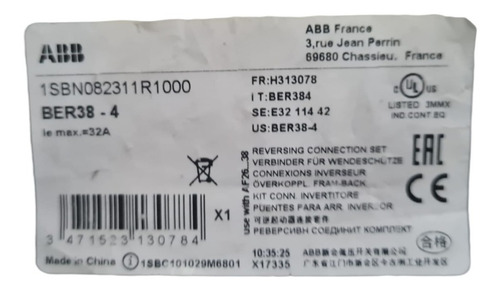 Puentes Para Conexion Tipo Reversible Abb Ber38-4