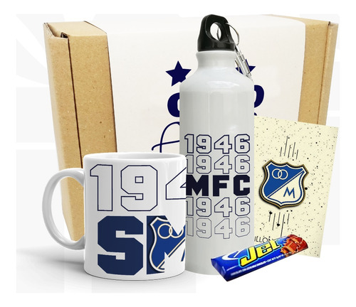 Caja De Regalo Millos Artesanal/ Mug Millonarios Artesanal/