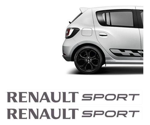 Adesivos Renault Sport Sandero Logan Duster Lateral Grafite