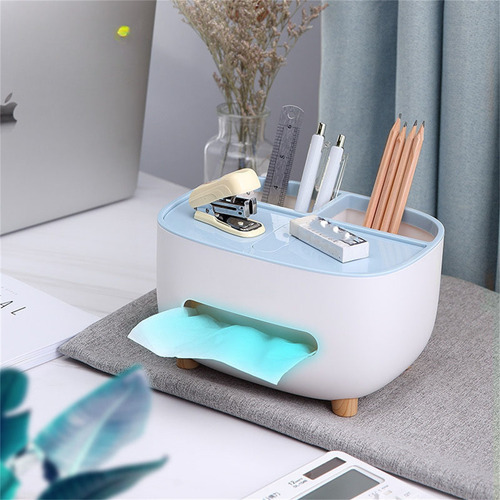 Caja De Pañuelos Multifuncional Con Control Remoto Para Mesa