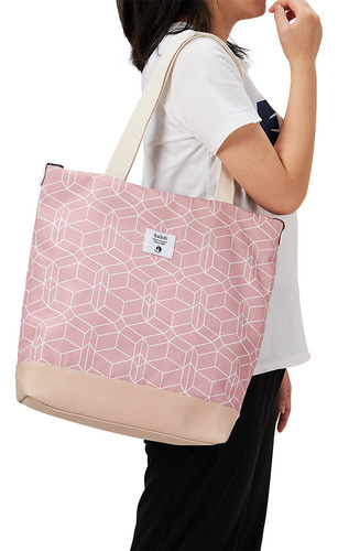 Bolso De Moda Lona Cercanías Alta Capacidad Para Mujer Color Black Two