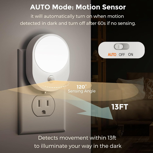 L Lohas Led Luz Nocturna Con Sensor De Movimiento, Paquete D