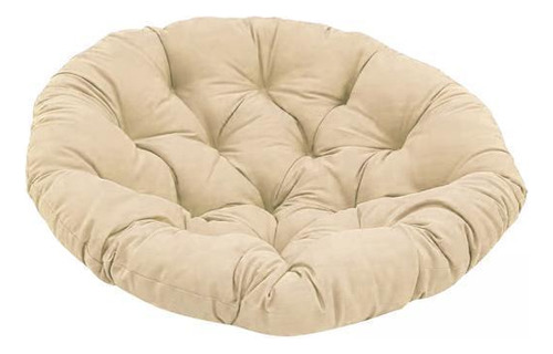 2 Cojín De Asiento Acolchado Redondo De 50 Cm, Cojín Caqui