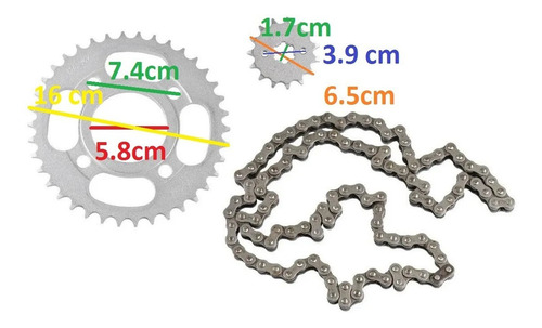 Kit Transmision Zanella Rx150 (reforzada) En Panther Motos