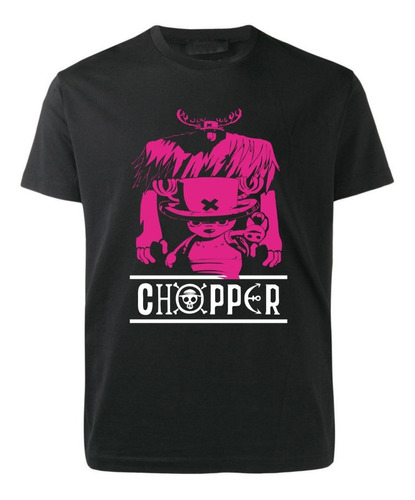 Remera Negra One Piece Anime Tony Tony Chopper 