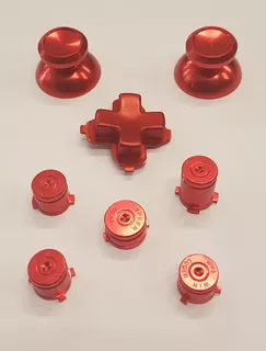 2 Botões Analogicos A B X Y Dpad Aluminio Xbox One Vermelho