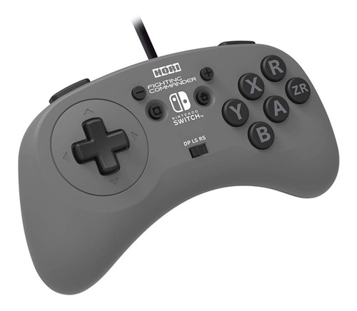 Nintendo Switch Control HoriPad Fighting Commander Alámbrico Color Gris