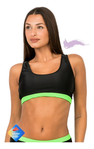 Top Deportivo Natacion Lycra Uv50 Resiste Cloro Pileta 