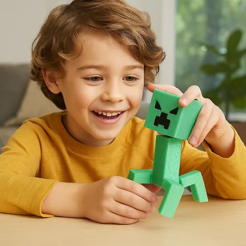 Muñeco Creeper Articulado Minecraft Película Figura Juguete
