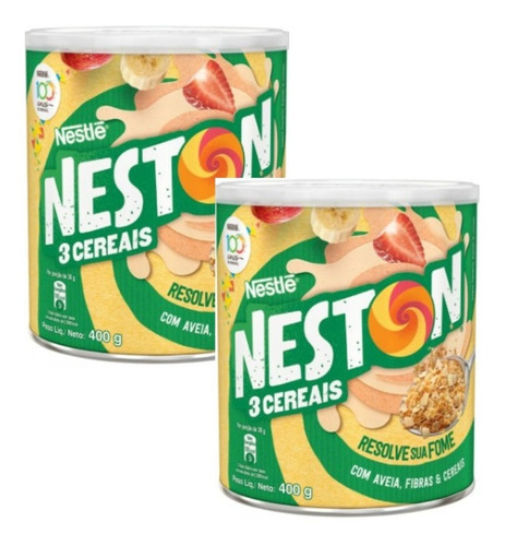  Neston 3 Cereais Kit De 2 Lata De 360g