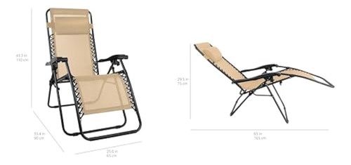 Amazon Basics Textilene Ajustable De Gravedad Cero