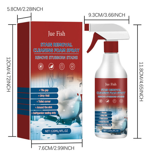 Espray De Espuma Limpiadora Para Eliminar Manchas De Alta Ca