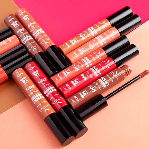 Labial Liquido Vogue Resist Larga Duracion Acabado 100% Mate
