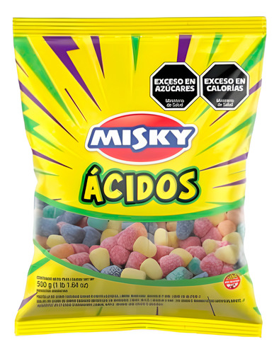 Gomitas Misky Fantasia Acidas Multifruta X500g