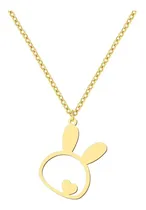 Comprar Collar Conejo Corazón De Plata Enchapada Oro 18k