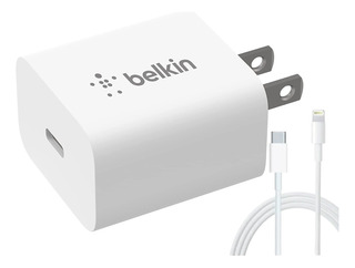 Cargador Belkin 20w Usb-c Carga Pd + Cable Para iPhone 1.8m