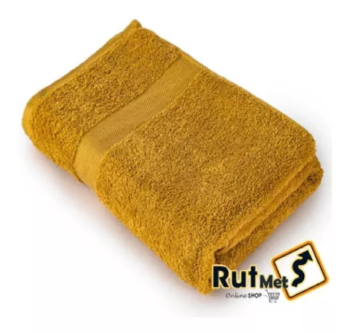 TRIDENT Juego de toallas de baño amarillas, lino suave, 1 toalla de baño  grande, 1 toalla de mano, 1 toallita, toallas 100% algodón indio puro para