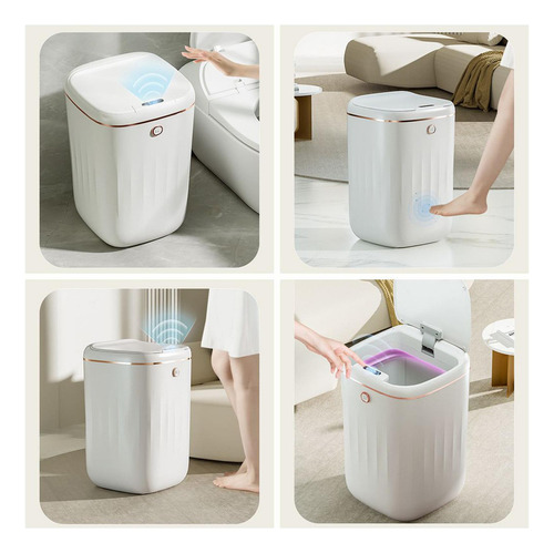 Bote De Basura Para Baño Bote De Basura Sin Y Dorado 20l