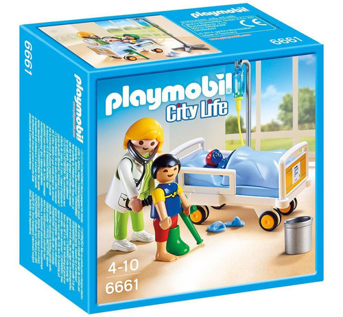 Pediatra con niño y cama 27 piezas Hospital Playmobil 6661