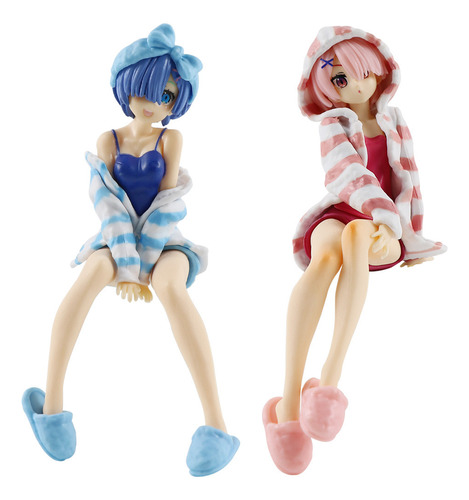 Set De Coleccion Figuras Kawai  Ren & Ram Anime