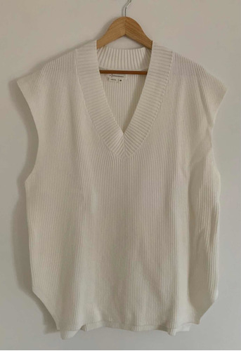 Anthropologie. Sweater Sin Mangas Blanco. Talle U #vc29