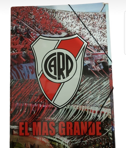 Carpeta 3 Solapa Oficio Con Elástico River O Boca