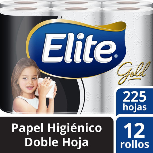 Papel Higiénico Elite Gold Doble Hoja 12 Rollos