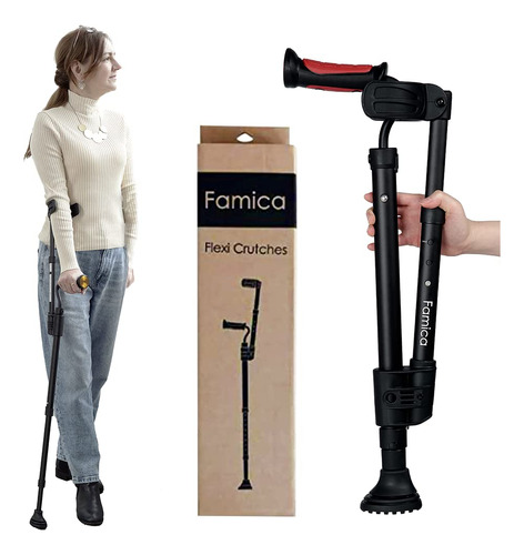 Famica Muleta Flexi Para Ninos Y Adultos (1 Unidad, Puno Abi