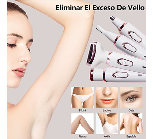 Depiladora Electrica Mujer Rasuradora 4 En 1 Recargable