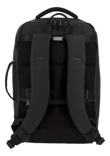 Mochila Grande Chenson Pro Rambo Color Negro Porta Laptop Diseño De La Tela Lisa