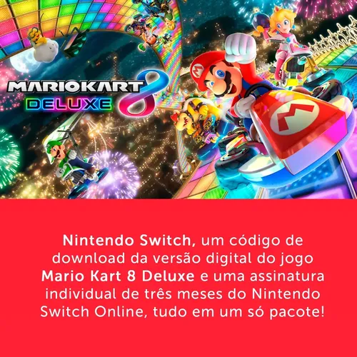 Console Switch V2 32gb Mario Kart 8 Deluxe Vermelho, Azul E Preto