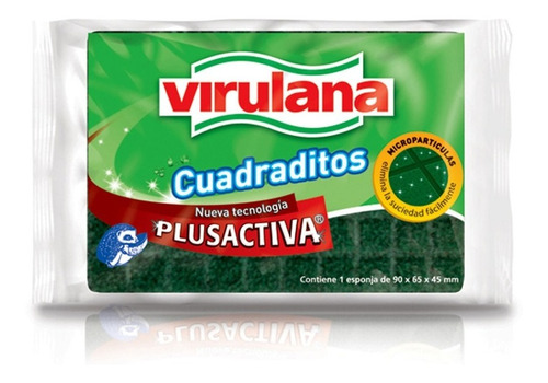 Esponja Cocina Virulana Cuadraditos Plusactiva Cuidauñas