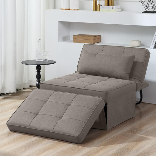 Sofá Cama 4 En 1 De Lino Transpirable Bg-sofabed-kaki Bigsyy