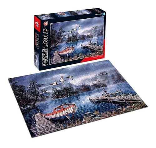 Puzzle Rompecabezas 1000 Piezas Paisaje Lago Patos Dock