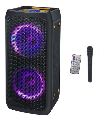 Parlante Bluetooth Karaoke Luces Rgb Usb Microfono 