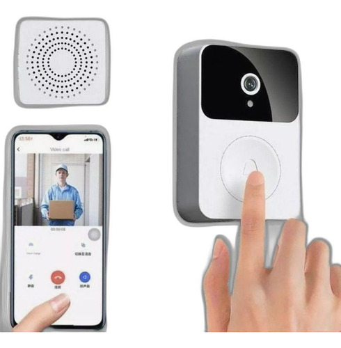 Tra Campainha Com Video Hd Porteiro Smart Wifi Celular