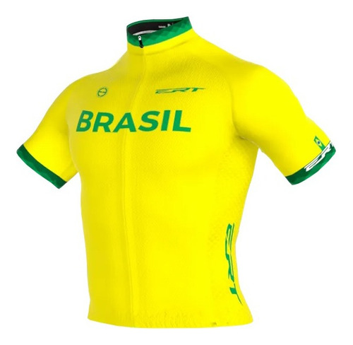 Camisa Ciclismo Ert New Elite Brasil Unissex Amarela