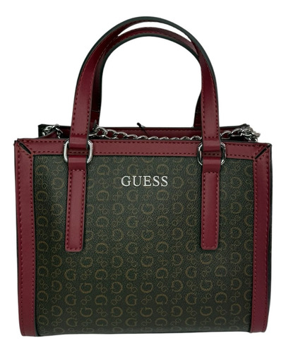 Guess Factory Sv890469-cra Top Zip Adultos Terracota Cafe Con Logos Y Detalles Vino Níquel Terracota