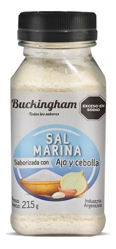 Sal Marina Con Ajo Y Cebolla X215 Gr -  Buckingham