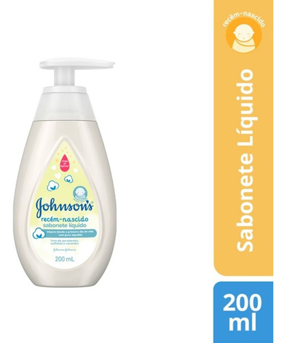 Sabonete Líquido Para Recém-nascido 200ml Johnson's Baby